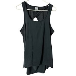 Champion C9 Athletic Sporty Open Back Workout Black Sleeveless Top Sz M